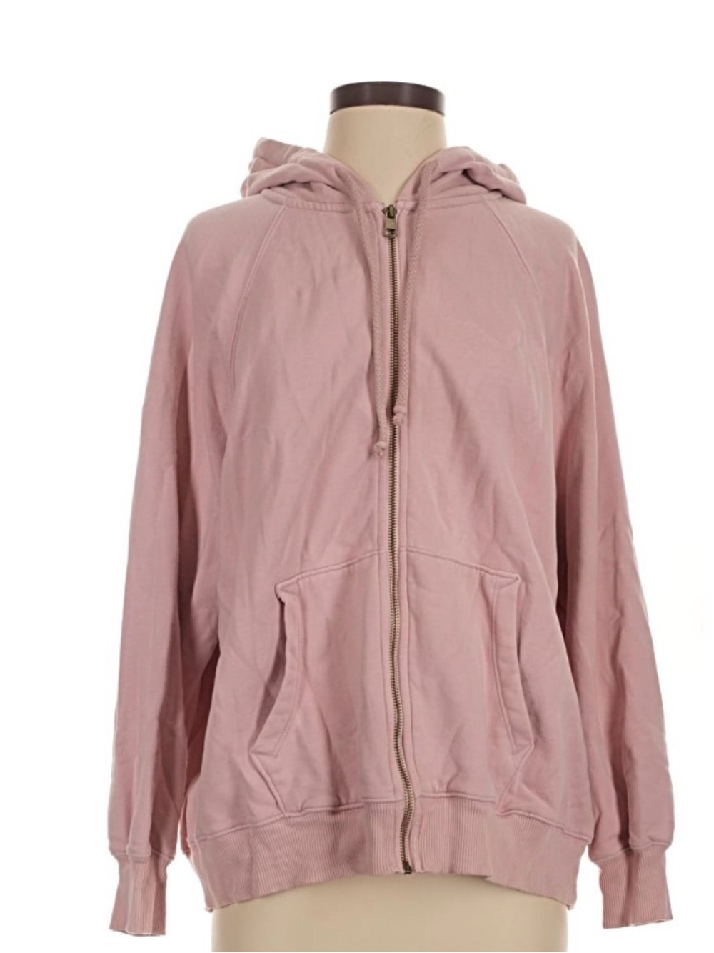 American Eagle Oversized blush full zip hoodie
